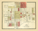 1899 Map of Sullivan Sullivan County Indiana