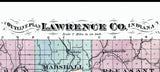 1879 Map of Lawrence County Indiana