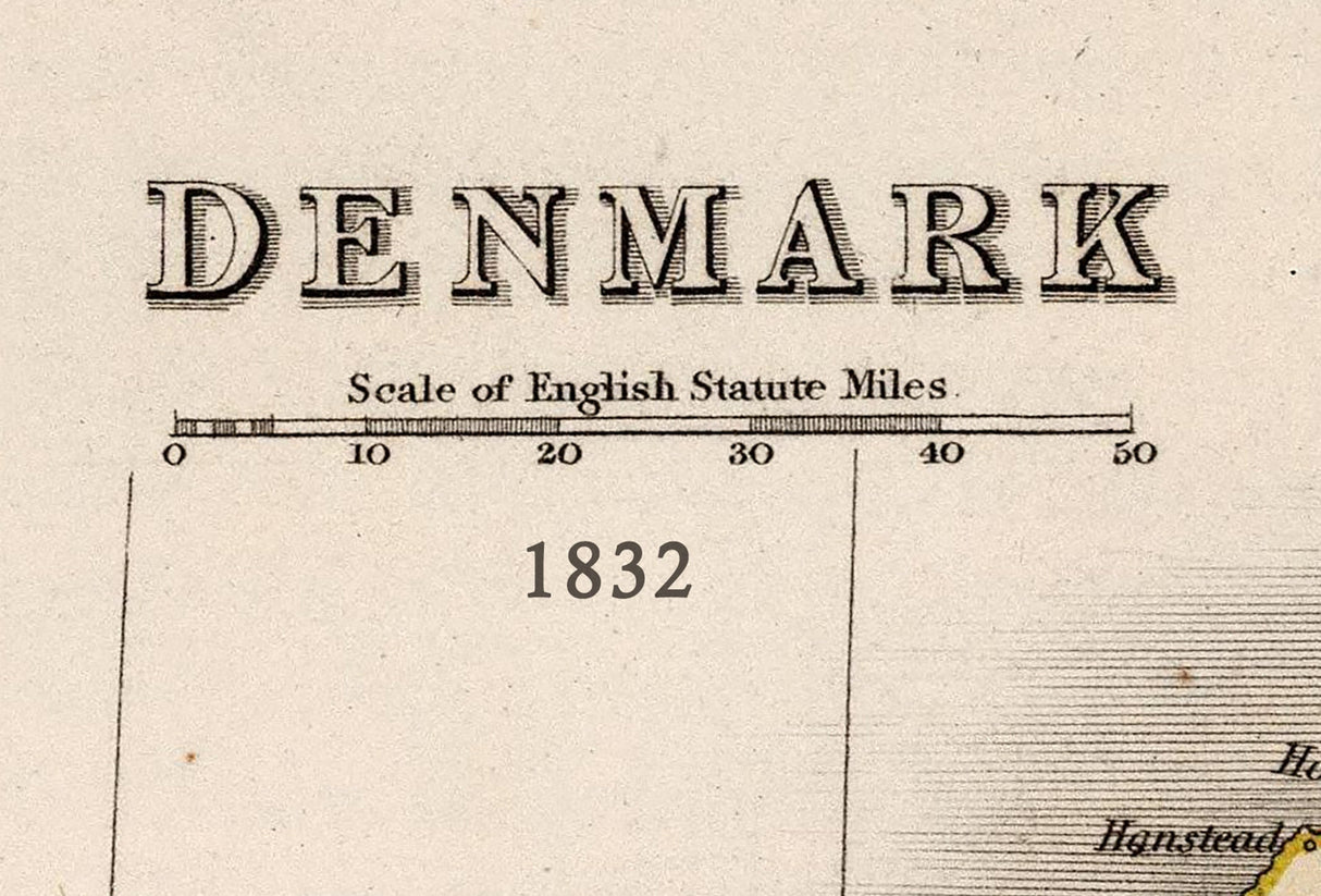 1832 Map of Denmark