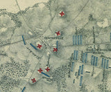 1861 Map of Bull Run Virginia Battlefield