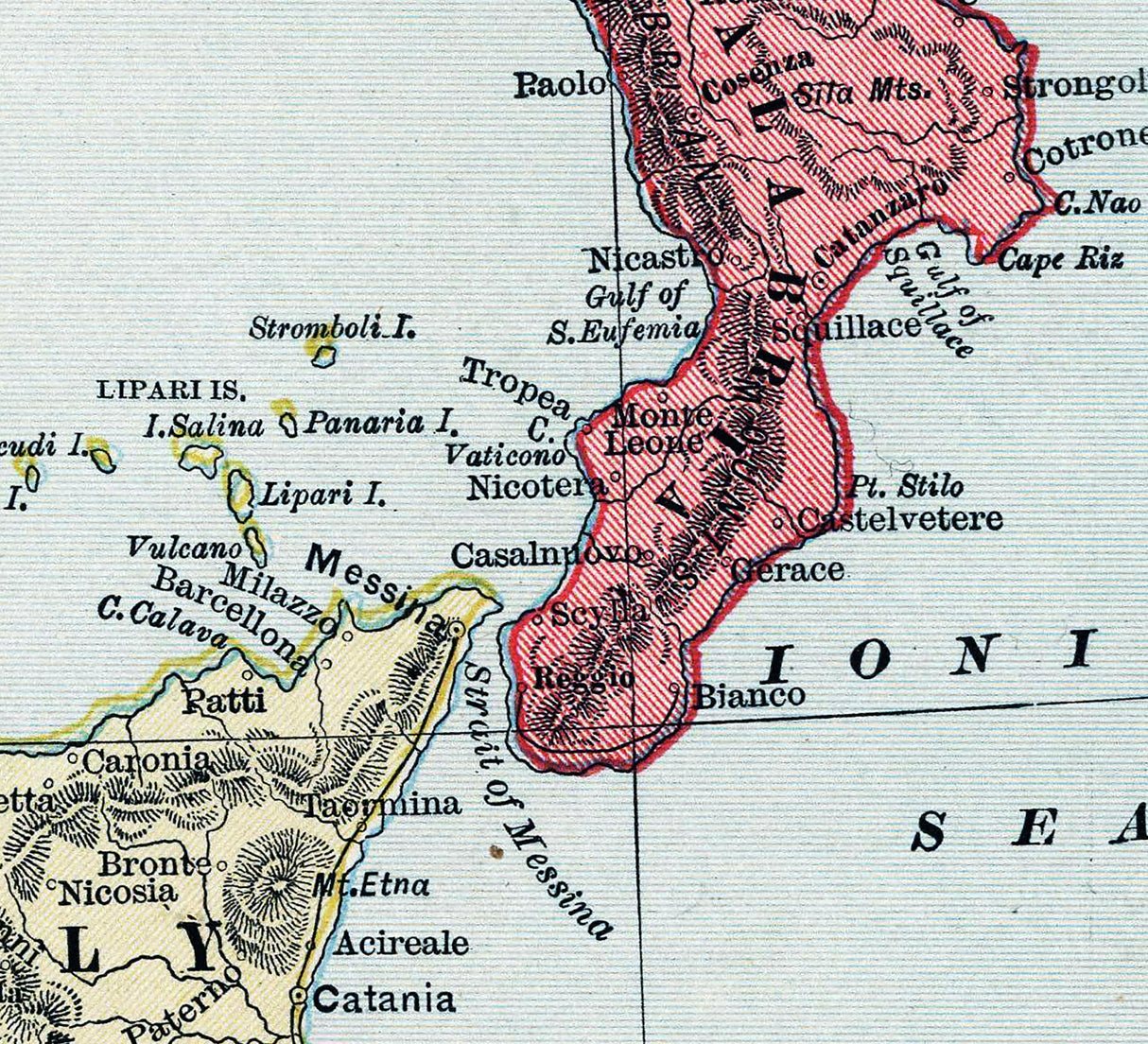 1883 Map of Italy