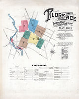 1889 Map of Florence Hampshire County Massachusetts