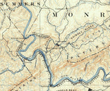 1890 Topo Map of Dublin Virginia Quadrangle