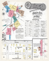 1891 Map of Quincy Norfolk County Massachusetts