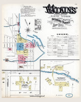 1891 Map of Watkins Glen Schuyler County New York
