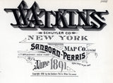1891 Map of Watkins Glen Schuyler County New York