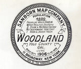 1906 Town Map of Woodland Yolo County California