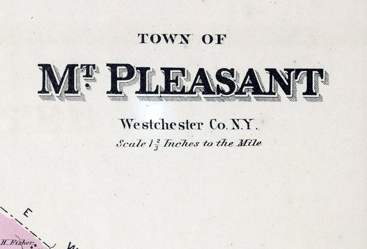 1867 Map of Mt Pleasant Westchester County New York
