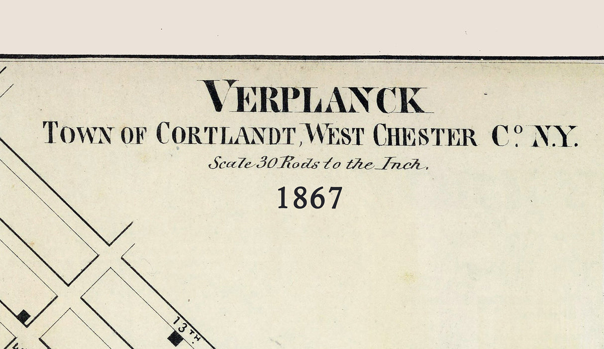 1867 Map of Verplanck Westchester County New York