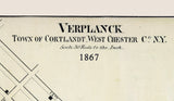 1867 Map of Verplanck Westchester County New York