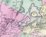 1867 Map of Carmel Putnam County New York
