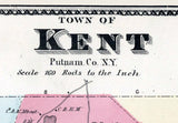 1867 Map of Kent Putnam County New York