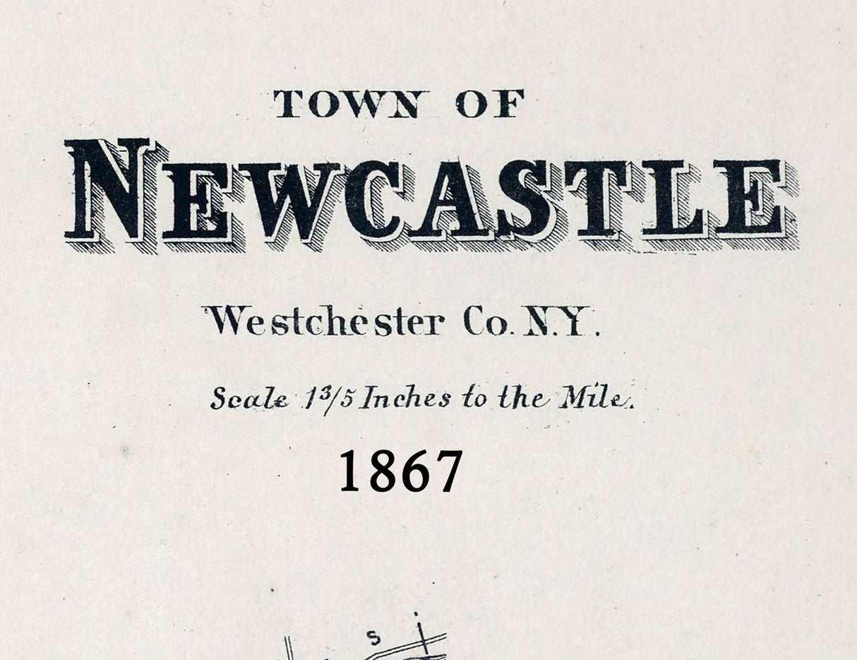 1867 Map of Newcastle Westchester County New York