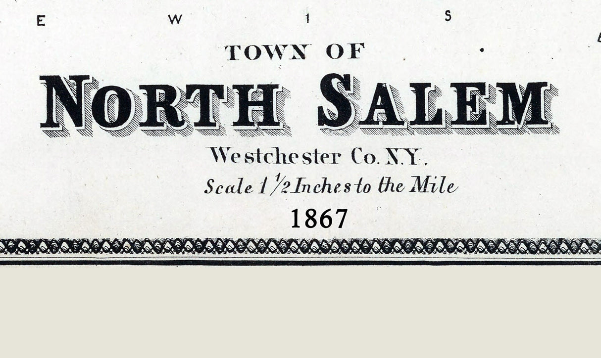1867 Map of North Salem Westchester County New York