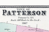 1867 Map of Patterson Putnam County New York