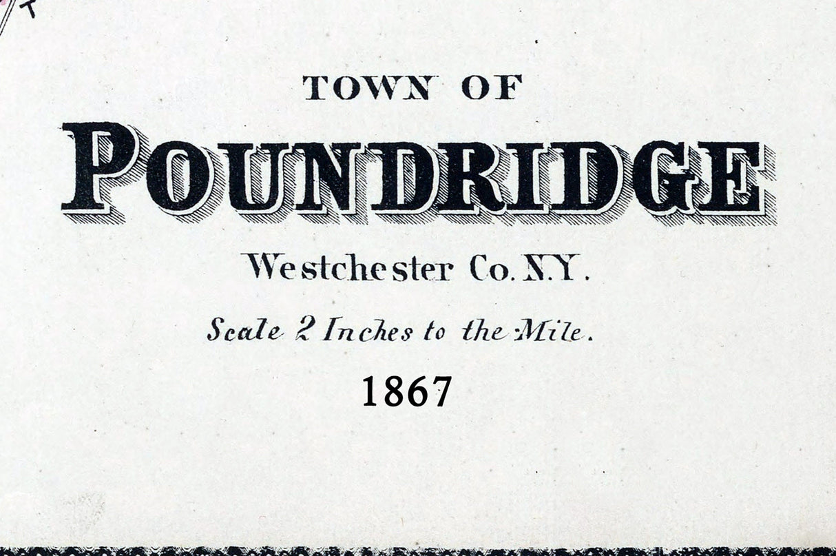 1867 Map of Poundridge Westchester County New York