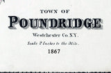 1867 Map of Poundridge Westchester County New York