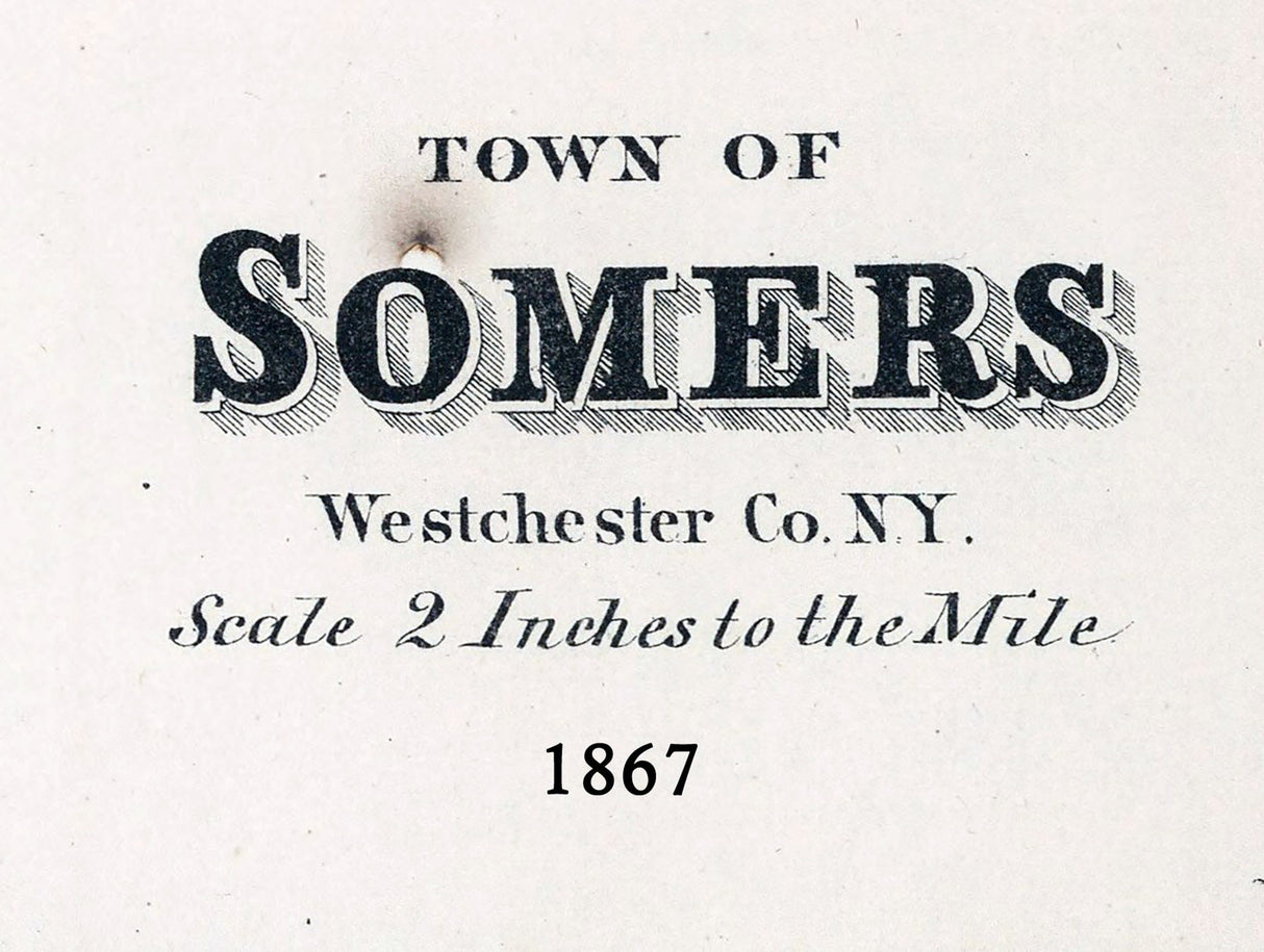 1867 Map of Somers Westchester County New York