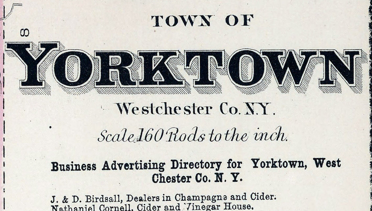 1867 Map of Yorktown Westchester County New York