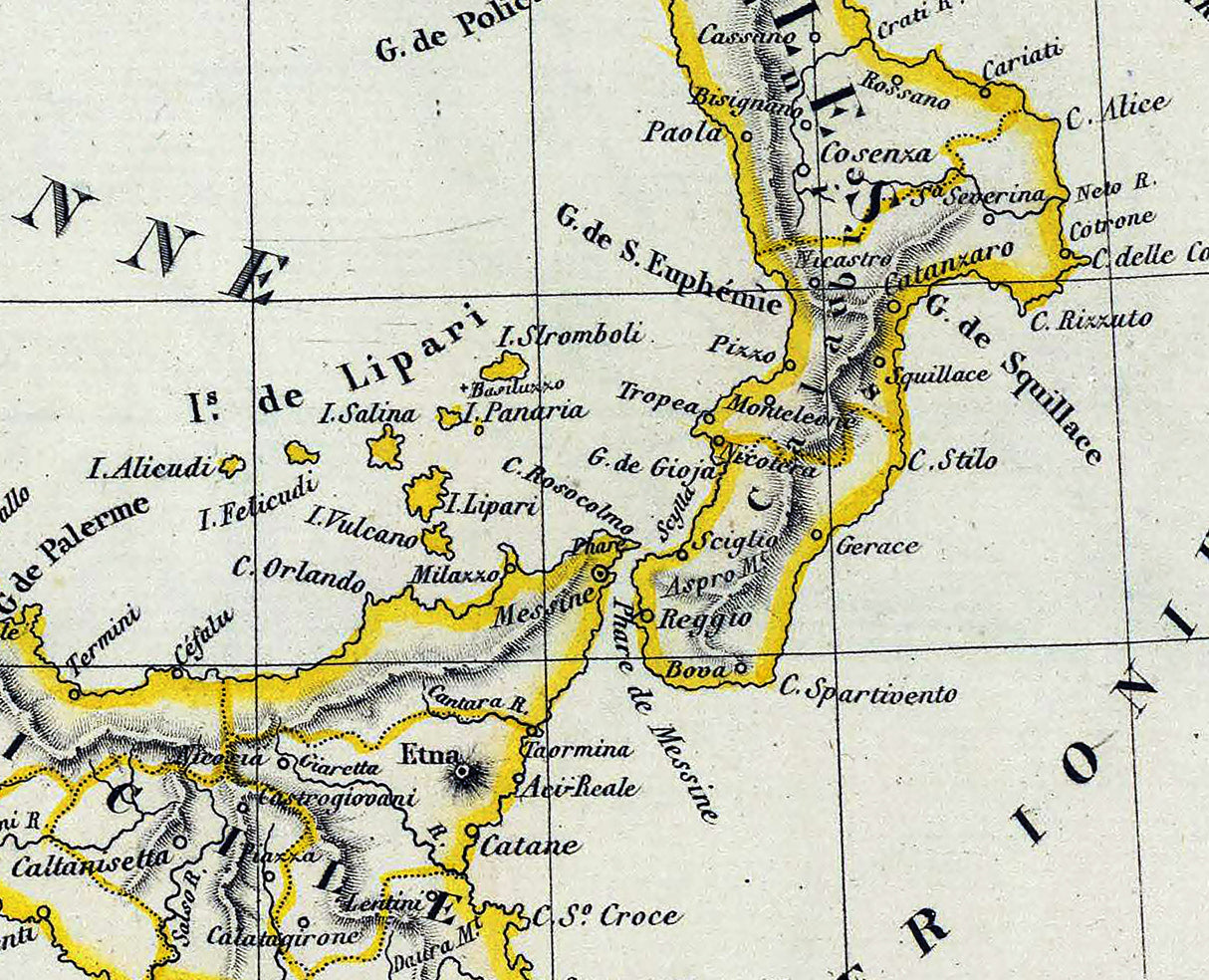 1831 Map of Italy