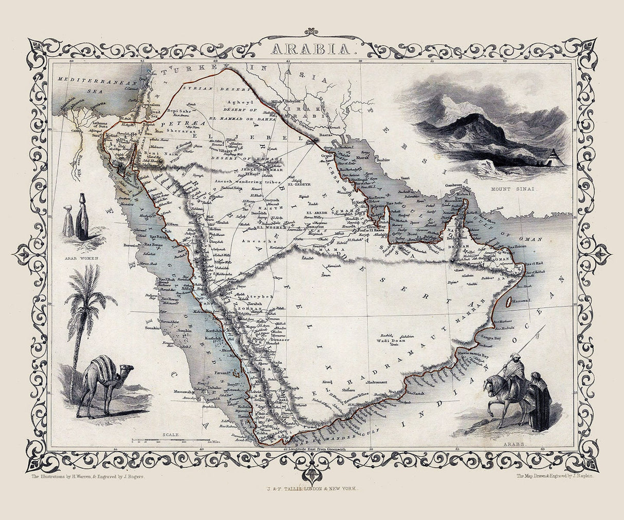 1851 Map of Arabia