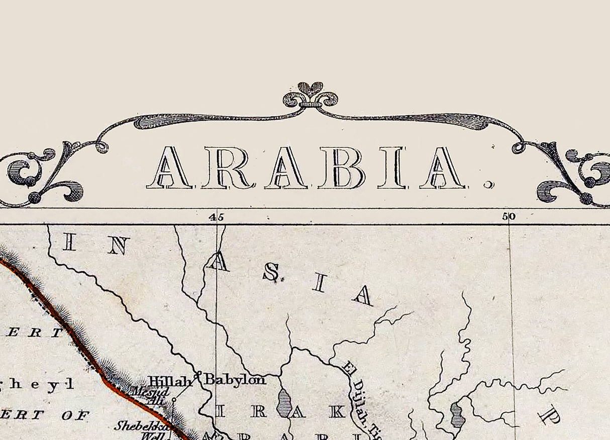 1851 Map of Arabia