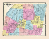 1868 Map of Carmel Putnam County New York