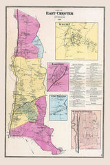 1868 Map of East Chester Westchester County New York