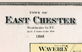 1868 Map of East Chester Westchester County New York