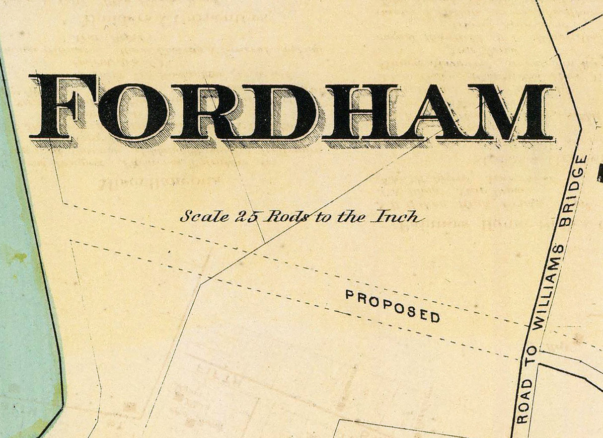 1868 Map of Fordham New York