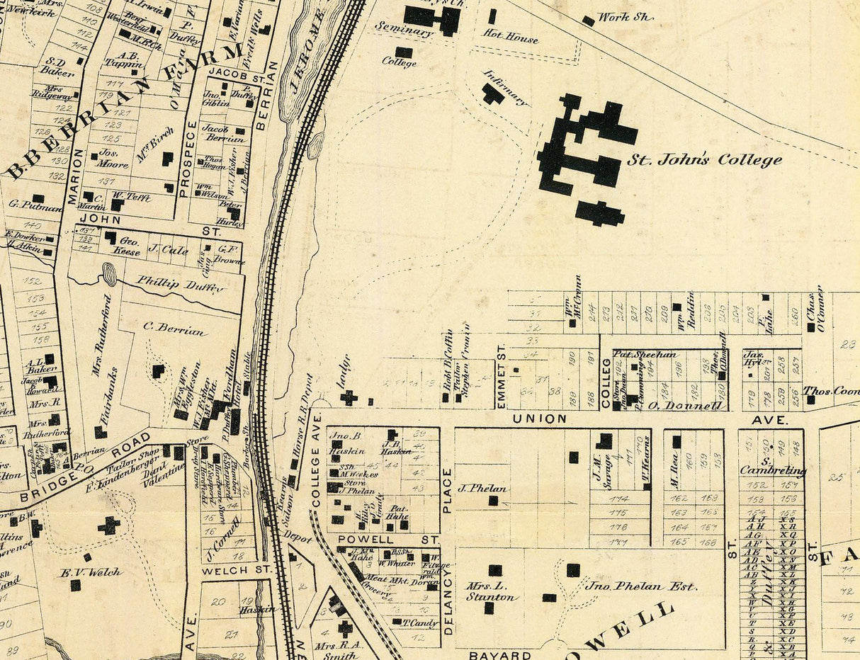 1868 Map of Fordham New York