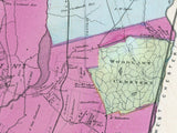 1868 Map of Yonkers Westchester County New York