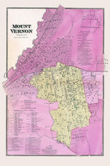 1868 Map of Mount Vernon Westchester County New York