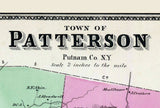 1868 Map of Patterson Putnam County New York