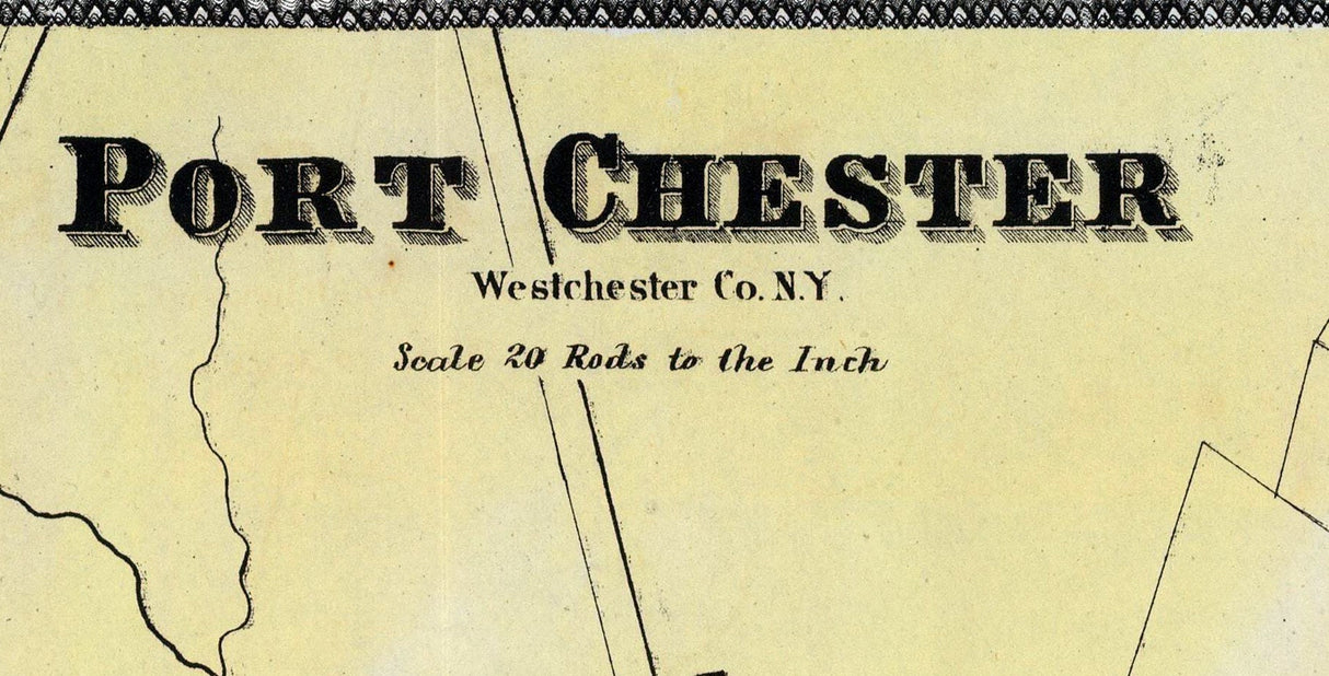 1868 Map of Port Chester Westchester County New York