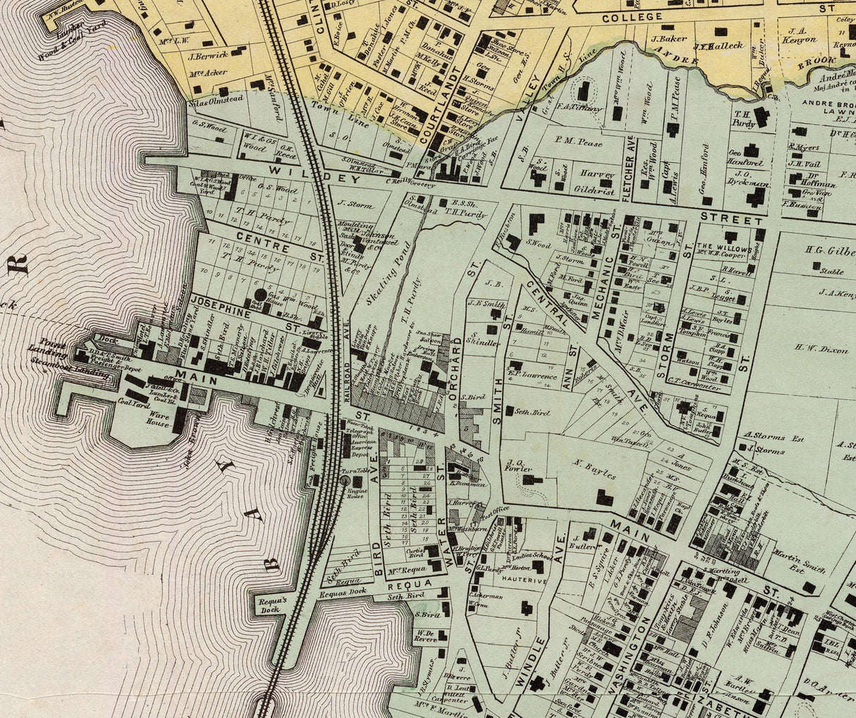 1868 Map of Tarrytown Westchester County New York