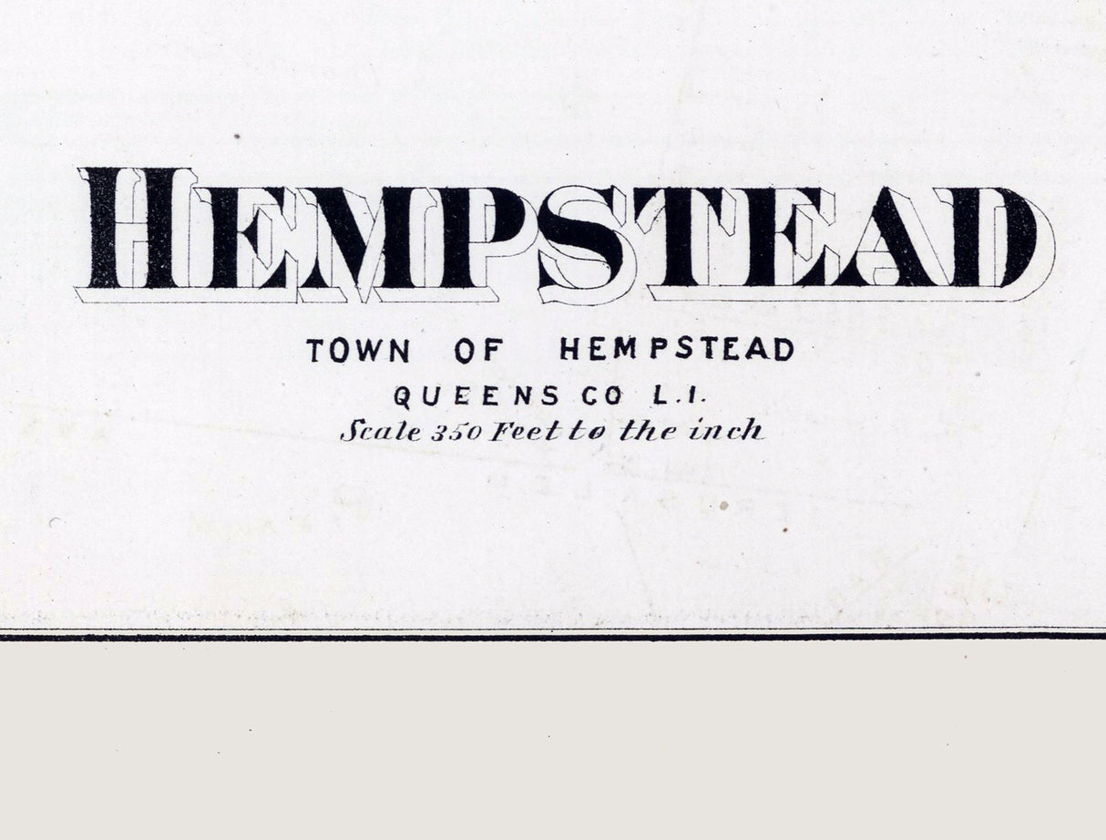 1873 Map of Hempstead Queens County New York