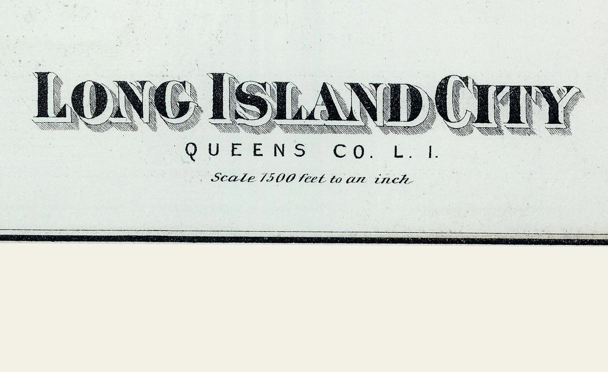 1873 Map of Long Island City Queens County New York