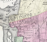 1873 Map of Long Island City Queens County New York
