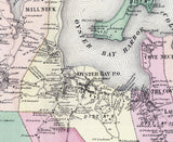 1873 Map of Oyster Bay Queens County New York