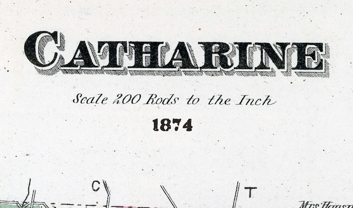 1874 Map of Catherine Schuyler County New York