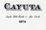 1874 Map of Cayuta Schuyler County New York