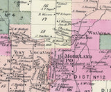 1874 Map of Dix Schuyler County New York