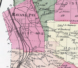 1874 Map of Montour Schuyler County New York