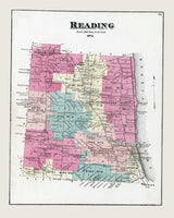 1874 Map of Reading Schuyler County New York