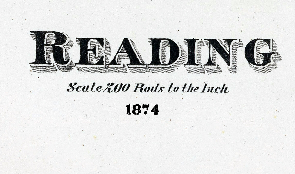1874 Map of Reading Schuyler County New York