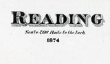 1874 Map of Reading Schuyler County New York