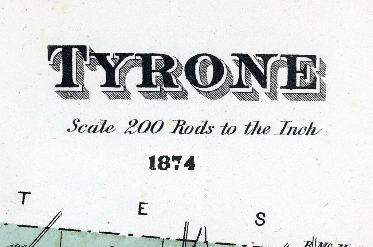1874 Map of Tyrone Schuyler County New York