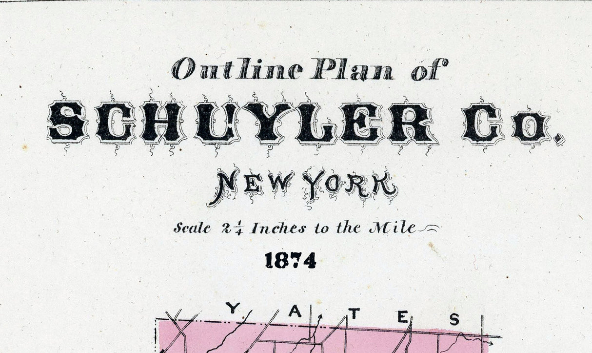 1874 Map of Schuyler County New York