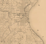 1858 Map of Milwaukee County Wisconsin